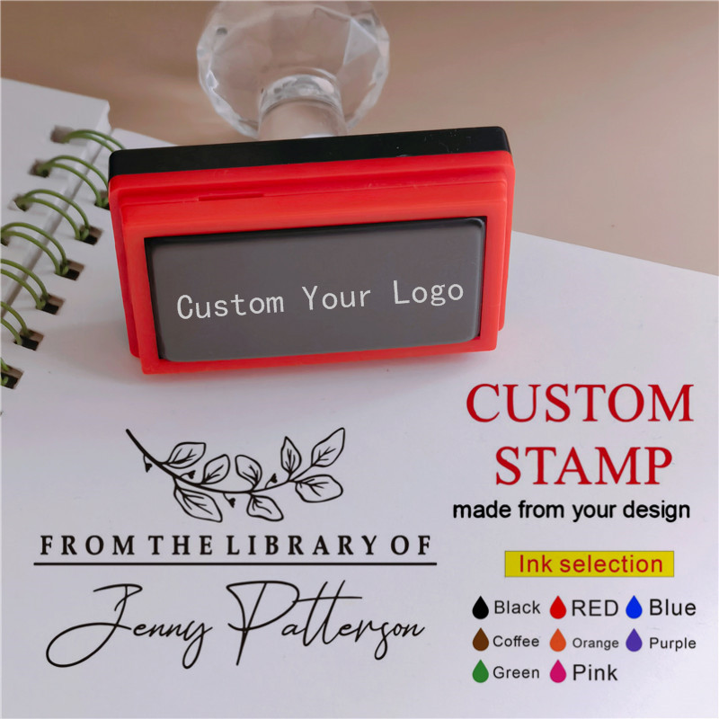 Rubber Date Stamp - Gepersonaliseerde logo zelfinktende stempel, op maat