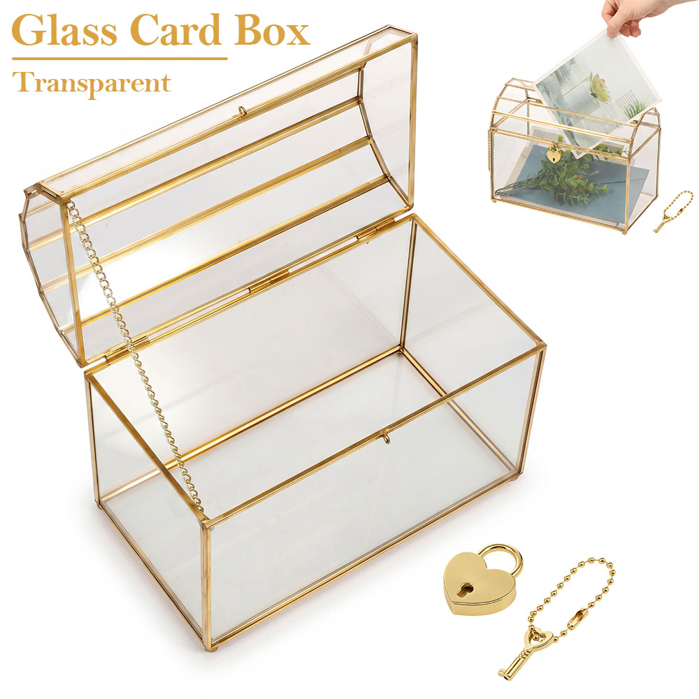Glazen bruiloftkaartenbox, tra - Card Index Box recensie en prijs